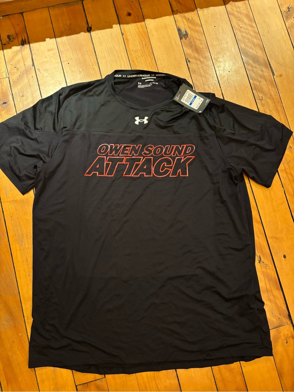 Under Armour Black Short-Sleeve 'Owen Sound Attack' Performance Tee